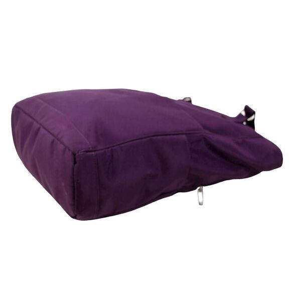 LARGE ELLINGTON PURPLE NYLON DOUBLE HANDLES SHOULDER BAG HANDBAG TOTE HOBO PURSE - Picture 6 of 16